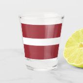 Letse vlag shot glas (Voorkant)