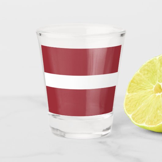 Letse vlag shot glas (Voorkant)