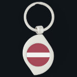 Letse vlag sleutelhanger<br><div class="desc">Patriottische vlag van Letland.</div>