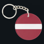 Letse vlag sleutelhanger<br><div class="desc">Patriottische vlag van Letland.</div>