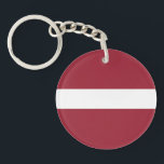 Letse vlag sleutelhanger<br><div class="desc">Patriottische vlag van Letland.</div>