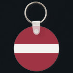 Letse vlag sleutelhanger<br><div class="desc">Patriottische vlag van Letland.</div>