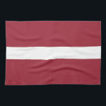 Letse vlag theedoek<br><div class="desc">Patriottische vlag van Letland.</div>