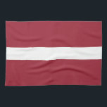 Letse vlag theedoek<br><div class="desc">Patriottische vlag van Letland.</div>