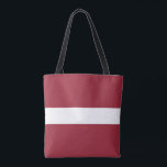 Letse vlag tote bag<br><div class="desc">Patriottische vlag van Letland.</div>