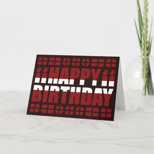 Letse vlag Verjaardag Kaart (Voorkant)