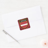 Letse vlag vierkante sticker (Envelop)