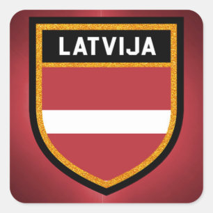 Letse vlag vierkante sticker