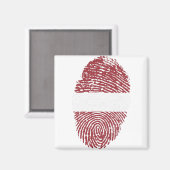 Letse vlag Vingerafdrukland Pride Identity Magneet (Voorkant / Achterkant)