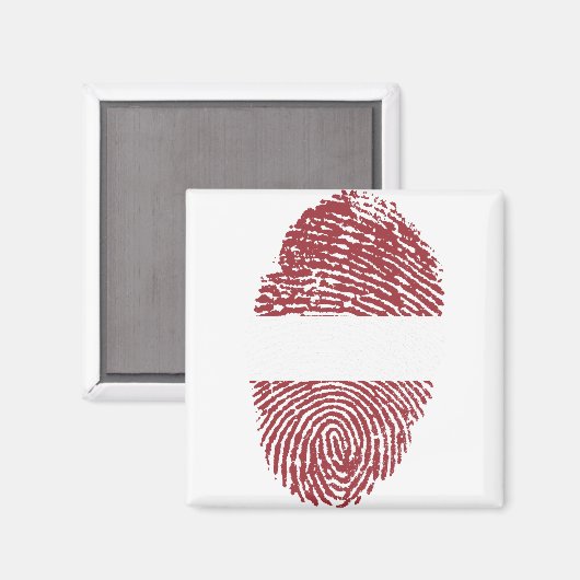 Letse vlag Vingerafdrukland Pride Identity Magneet (Voorkant / Achterkant)