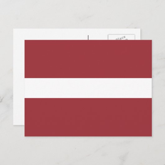 Letse vlag, vlag van Letland Briefkaart (Voorkant / Achterkant)