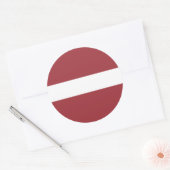 Letse vlag, vlag van Letland Ronde Sticker (Envelop)