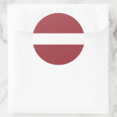 Letse vlag, vlag van Letland Ronde Sticker (Tas)