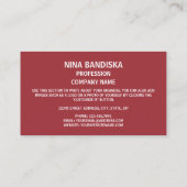 Letse vlag & wapen, vlag van Letland Visitekaartje (Achterkant)