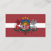 Letse vlag & wapen, vlag van Letland Visitekaartje (Voorkant)