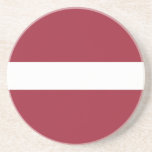 Letse vlag zandsteen onderzetter<br><div class="desc">Patriottische vlag van Letland.</div>