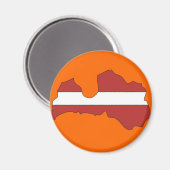 Letse vlaggenkaart magneet (Voorkant / Achterkant)