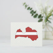 Letse vlaggenkaart — volledige grootte briefkaart (Staand voorkant)