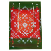  Letse volkskunst met symbolen olieverschilderen Medium Cadeauzakje (Achterkant)