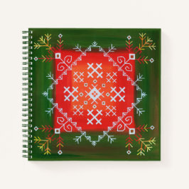  Letse volkskunst met symbolen olieverschilderen Notitieboek