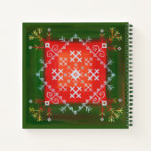  Letse volkskunst met symbolen olieverschilderen Notitieboek (Achterkant)