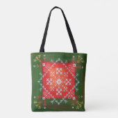Letse volkskunst met symbolen olieverschilderen Tote Bag (Achterkant)