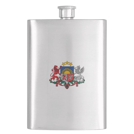 Letse wapenmantel heupfles (Voorkant)