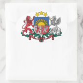 Letse wapenmantel ovale sticker (Tas)