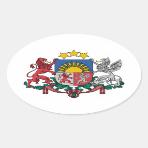 Letse wapenmantel ovale sticker