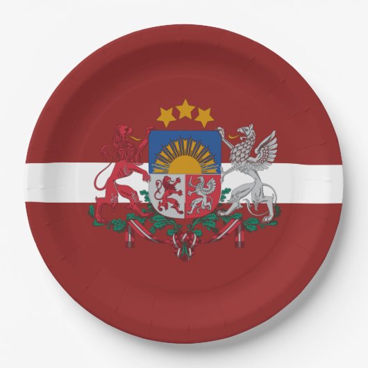 Letse wapenschild papieren bordje (Voorkant)