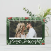 Letse Waterverf Priecigus Ziemassvetkus Foto (Staand voorkant)