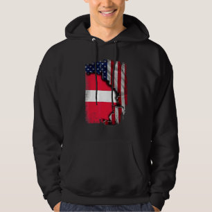 Letse WORTELS Halve Amerikaanse Vlag Patriottisch Hoodie