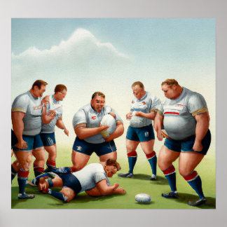 Letsels breken - Rugby Art-afdrukken Poster
