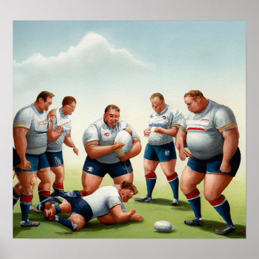 Letsels breken - Rugby Art-afdrukken Poster (Voorkant)