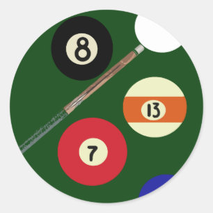 letsplaypool ronde sticker