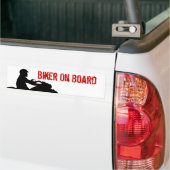 letsrideshirt, fietser aan boord bumpersticker (Op Truck)