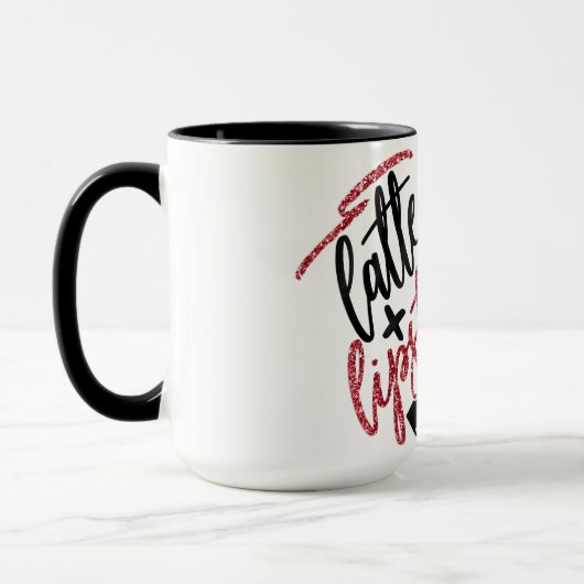 Letten en lippenstift Faux Glitter Red Mok (Links)