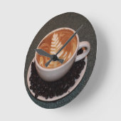 Letten voor kunst en koffie ronde klok (Hoek)