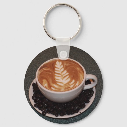 Letten voor kunst en koffie sleutelhanger (Voorkant)