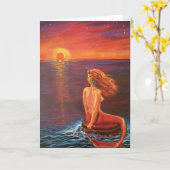 Lettend op de Zonsondergang - het Wenskaart van de Kaart (Gele Bloem)