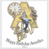 Letter A Aanpasbare Birthday Sticker (Vel)