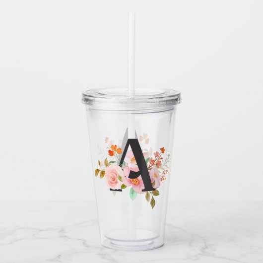 Letter A Acryl Drinkbeker (Voorkant)