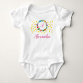 Letter A Alexandra Personalize Name Initiaal Romper (Voorkant)