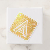 Letter A Alfabet ABC Bedankjes Labels (Met doos)