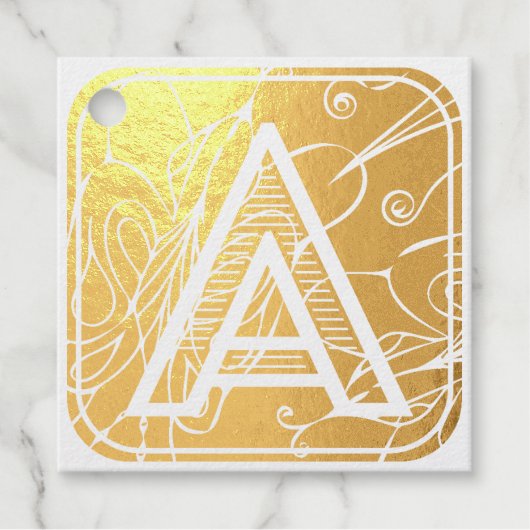Letter A Alfabet ABC Bedankjes Labels (Voorkant)