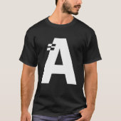 Letter A Alphabet Initiaal Monogram T-shirt (Voorkant)