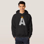 Letter A Alphabet Letter Initiaal Hoodie (Voorkant volledig)