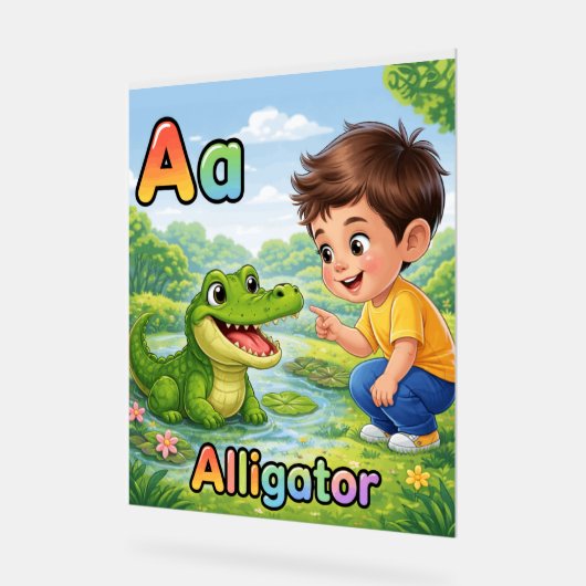 Letter A Alphabet Poster A is for Alligator Cute (Hoek)
