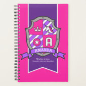 Letter A Amanda naam betekent knapperroze Planner (Voorkant)