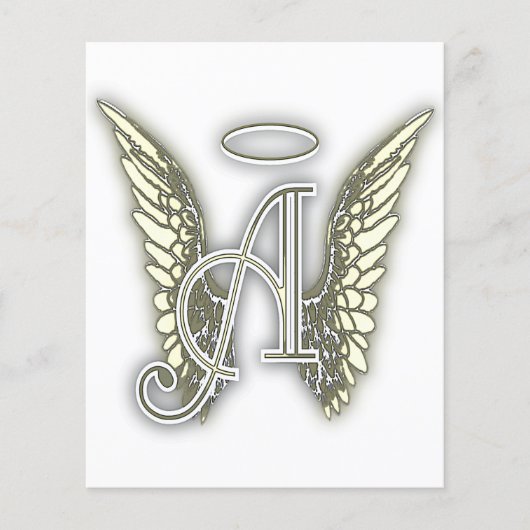Letter A - Angel AlphabetEerste brief Wings Halo Flyer (Voorkant)